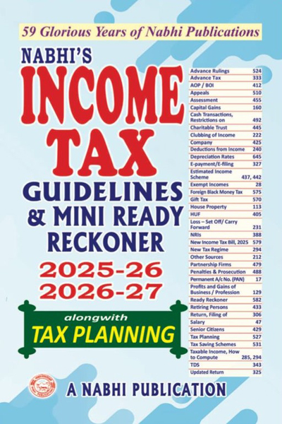 Latest Nabhi's Income Tax GuideLines & Mini Ready Reckoner 2017-18, 2018-19